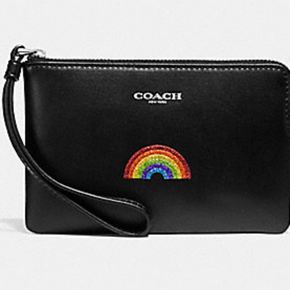Coach Handbags - NWT LIMITED EDITION BLACK WRISTLET WITH 🌈 emblem